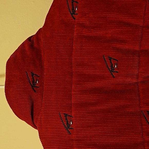 RED Tommy Hilfiger Corduroy  Puffer Coat - Picture 6 of 7